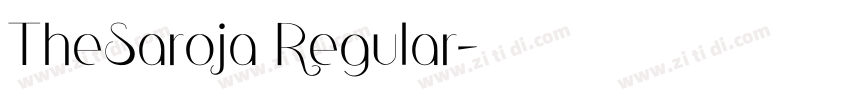 TheSaroja Regular字体转换